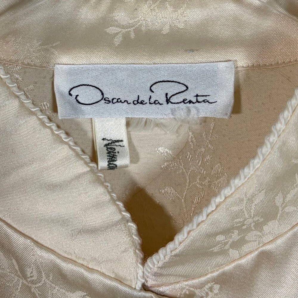 Vintage Oscar de la Renta Satin Nightgown - Picture 4 of 4